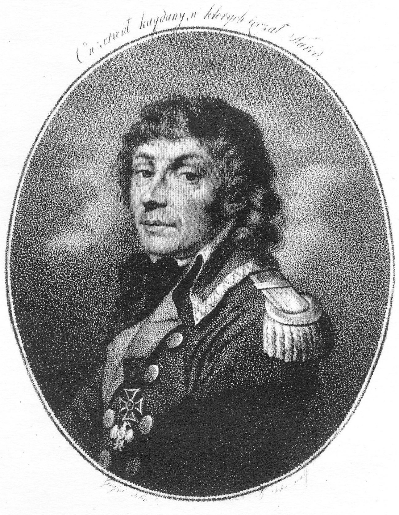 Партрэт генерала Т. Касцюшкі (медзярыт). Крыніца ілюстрацыі: Stoję sobie i stoję : poemat spod pomnika Kościuszki w Warszawie / Leszek Marek Krześniak. – [Warszawa], [2015]. – С. 36.