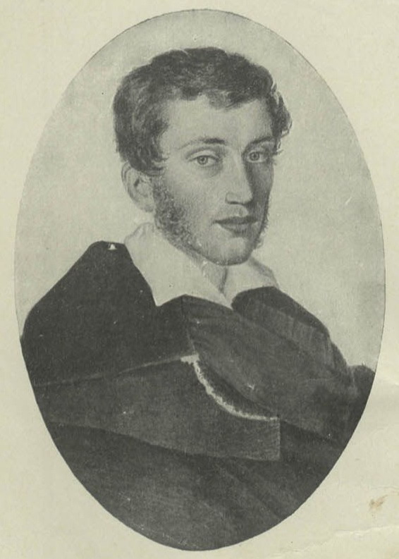 Адам Міцкевіч (1827). Крыніца ілюстрацыі: Dzieła poetyckie / Adam Mickiewicz ; wydał, objaśnił i wstępem krytycznym poprzedził Tadeusz Pini. – 8-e wyd., zupełne, niezminione. – Nowogródek, 1938. – Франтыспіс. 