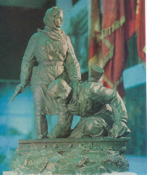 С.М. Вакар "Рэйкавая вайна" (1957). Крыніца ілюстрацыі: Сяргей Міхайлавіч Вакар: [Фотаальбом] / фота В. А. Бараноўскага. – Мінск, 1980. – С. 2.