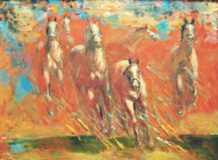 В.Л. Новак "Табун" (2010). Источник иллюстрации: http://bel-art.by/pic2921.php