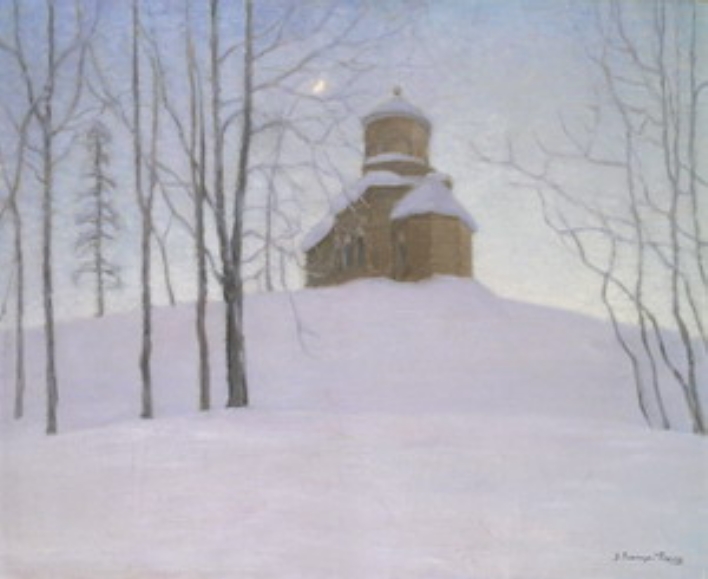 Бялыніцкі-Біруля В. К. Блакітная капліца. Да 1920 г. Крыніца ілюстрацыі: Дзяржаўны мастацкі музей БССР. – Мінск, 1990. – С. 24.