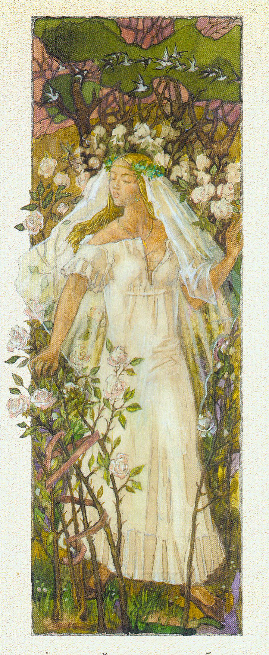 Ілюстрацыя да рамана У. Караткевіча "Хрыстос прызямліўся ў Гародні". Крыніца ілюстрацыі: Хрыстос прызямліўся ў Гародні : Евангелле ад Іуды : раман / Уладзімір Караткевіч ; мастак Міхаіл Басалыга. – Мінск, 2017. – С. 225.