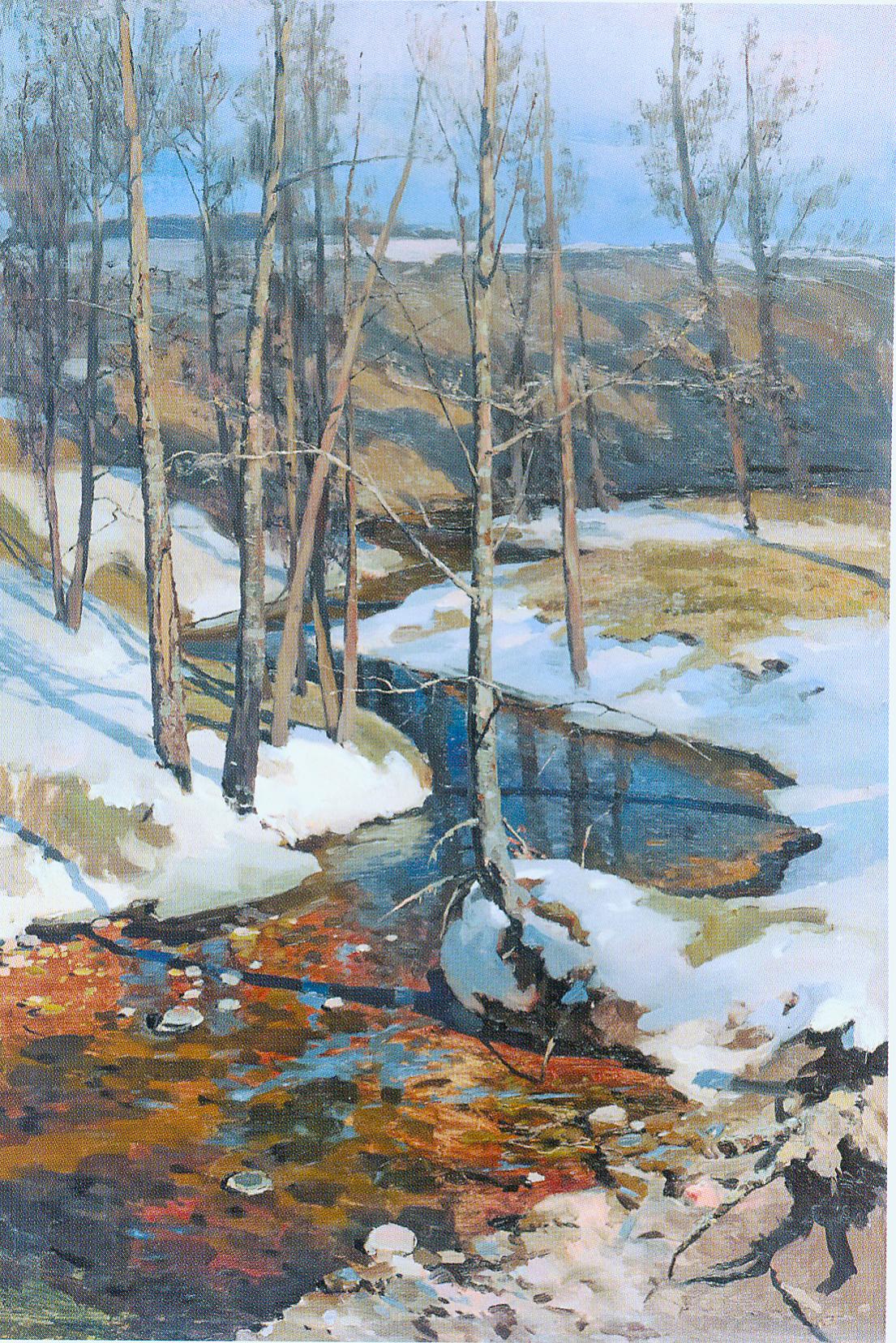 Вясна (1897). Крыніца ілюстрацыі: Фердынанд Рушчыц = Фердинанд Рущиц = Ferdynand Ruschits : [альбом / аўтар тэксту і складальнік У. І. Пракапцоў ; пераклад на англійскую мову А. В. Валасач]. – Мінск, 2015. – С. 33.