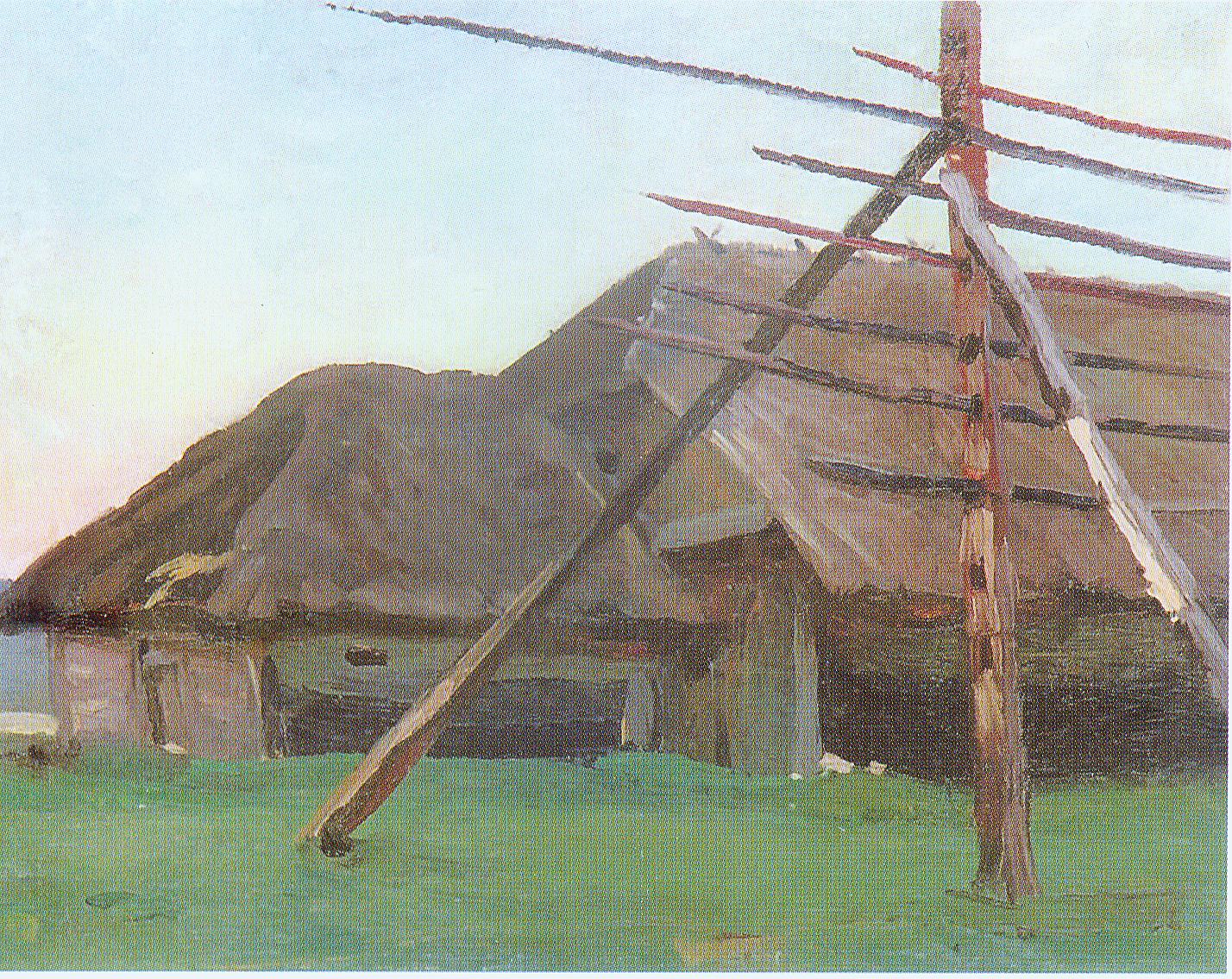 Пуня і азярод (1899). Крыніца ілюстрацыі: Фердынанд Рушчыц = Фердинанд Рущиц = Ferdynand Ruschits : [альбом / аўтар тэксту і складальнік У. І. Пракапцоў ; пераклад на англійскую мову А. В. Валасач]. – Мінск, 2015. – С. 66.