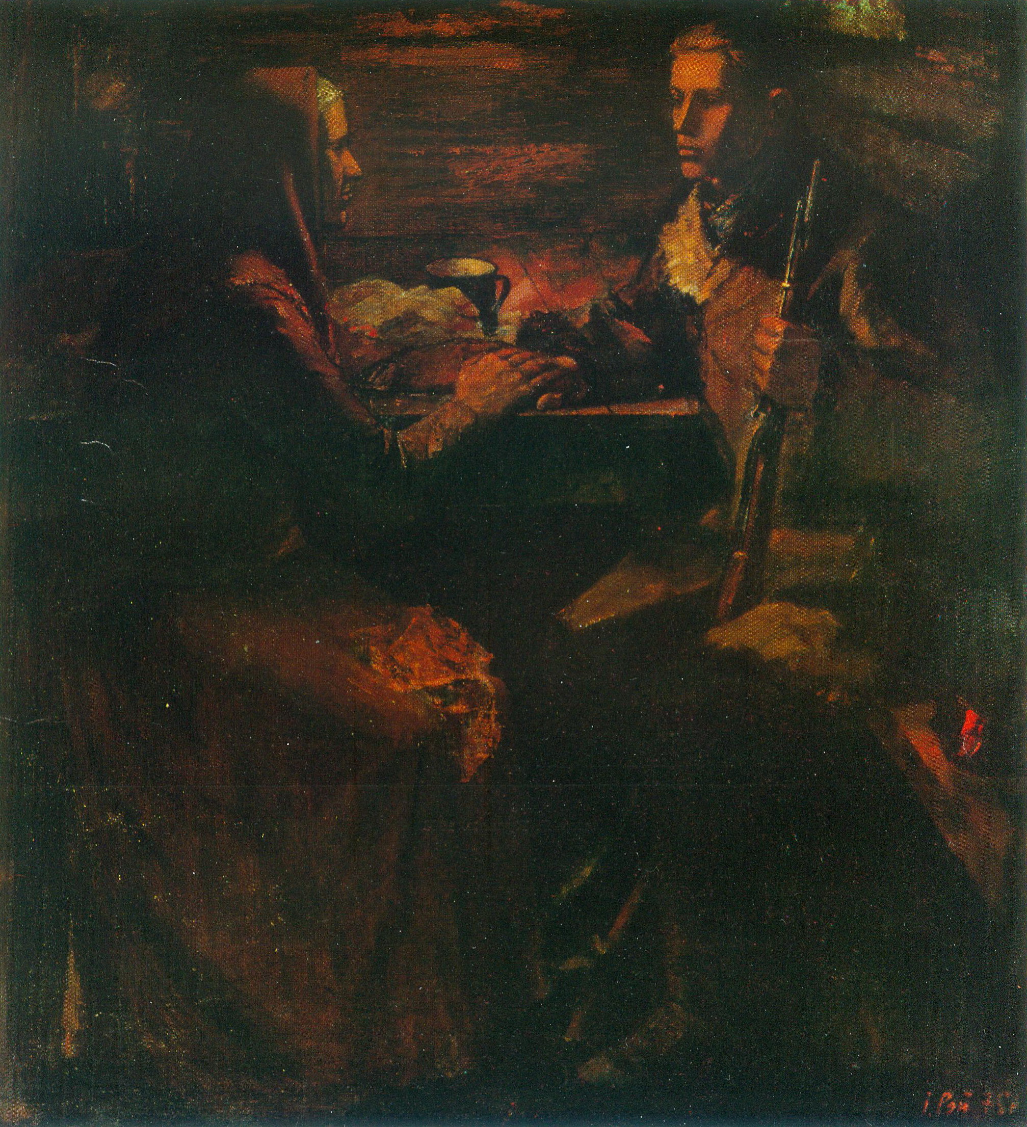 Дзякуй, мама! (1975). Крыніца ілюстрацыі: Іван Рэй : [альбом] / Л. Ф. Салавей. – Мінск, 1990. – С. 12.