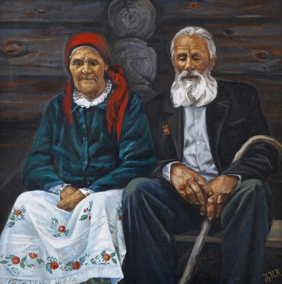 М.К. Дуброва "Святочны дзень". 2007. Крыніца ілюстрацыі: https://www.artmuseum.by/by/vyst/mnulyiya-vyistak/arh_2016/mkalaj-kuzmch-dubrova-zyamlya-paleskaya