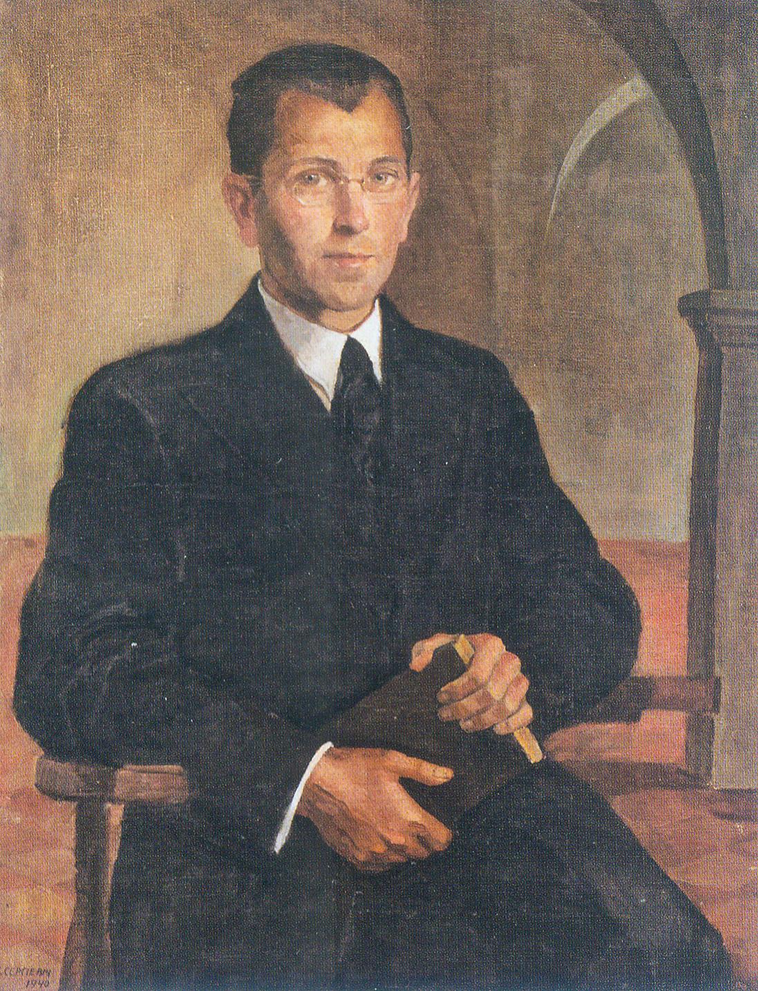 Партрэт Яна Пятроўскага (1940). Крыніца ілюстрацыі: Пётра Сергіевіч = Пётра Сергиевич = Piotra Siergijevich : [альбом / аўтар тэксту і складальнік Н. М. Усава ; пераклад на англійскую мову К. Г. Анціпава]. – Мінск, 2020. – С. 54.