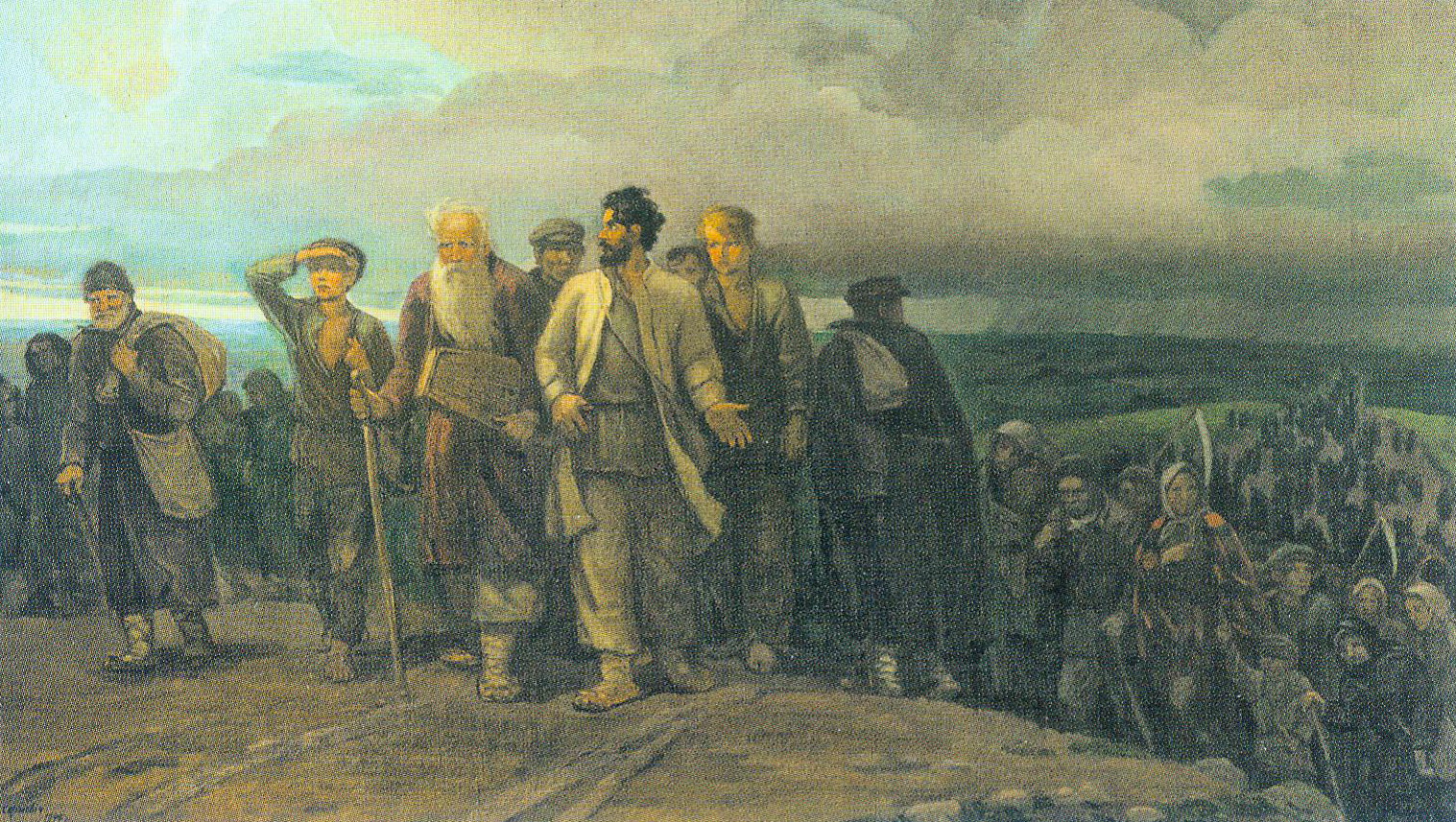 "А хто там ідзе?" (1945). Крыніца ілюстрацыі: Пётра Сергіевіч = Пётра Сергиевич = Piotra Siergijevich : [альбом / аўтар тэксту і складальнік Н. М. Усава ; пераклад на англійскую мову К. Г. Анціпава]. – Мінск, 2020. – С. 67.