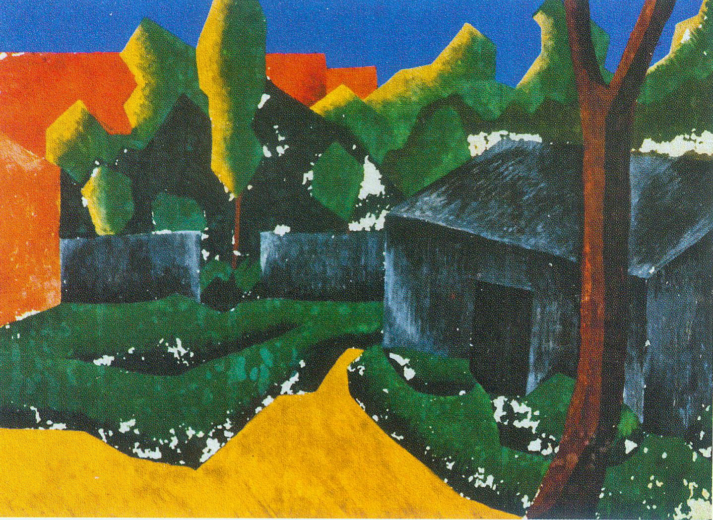 Двор у Віцебску (1919). Крыніца ілюстрацыі: Лазар Хідэкель = Лазарь Хидекель = Lazar Khidekel : [альбом / аўтар тэксту і складальнік К. В. Ізафатава ; пераклад на англійскую мову К. Г. Анціпавай]. – Мінск, 2020. – С. 36.