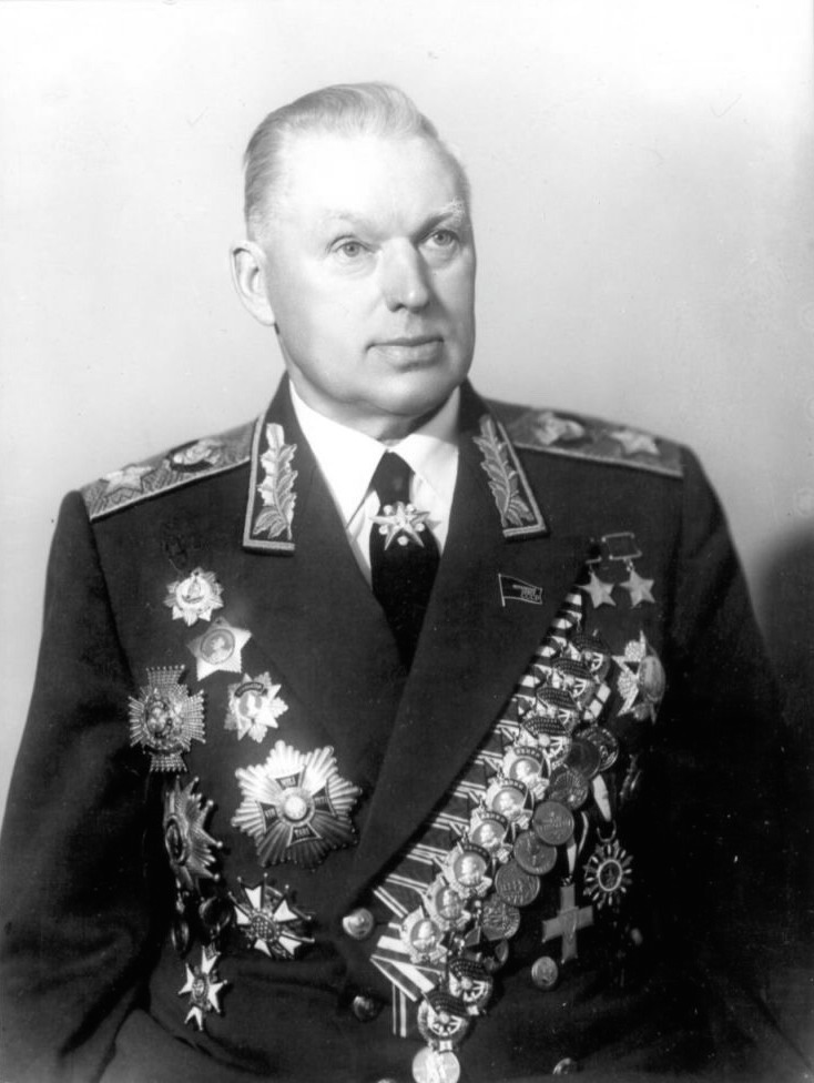Маршал Савецкага Саюза Канстанцін Канстанцінавіч Ракасоўскі (канец 1950-х гг. – пачатак 1960-х гг.). Крыніца ілюстрацыі: http://www.warheroes.ru/hero/hero.asp?photo_id=12568