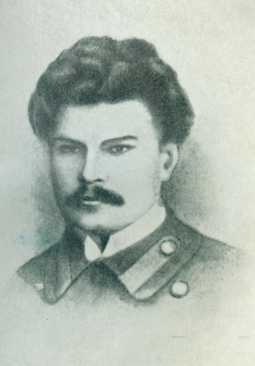 М. Багдановіч (1915). Крыніца ілюстрацыі: Творы М. Багдановіча : [у 2 т.] / пад рэдакцыяй І. І. Замоціна. – Менск, 1927. – Т. 1 : Вершы. Апавяданні. Тэкст. Варыянты. Увагі. – Франтыспіс.