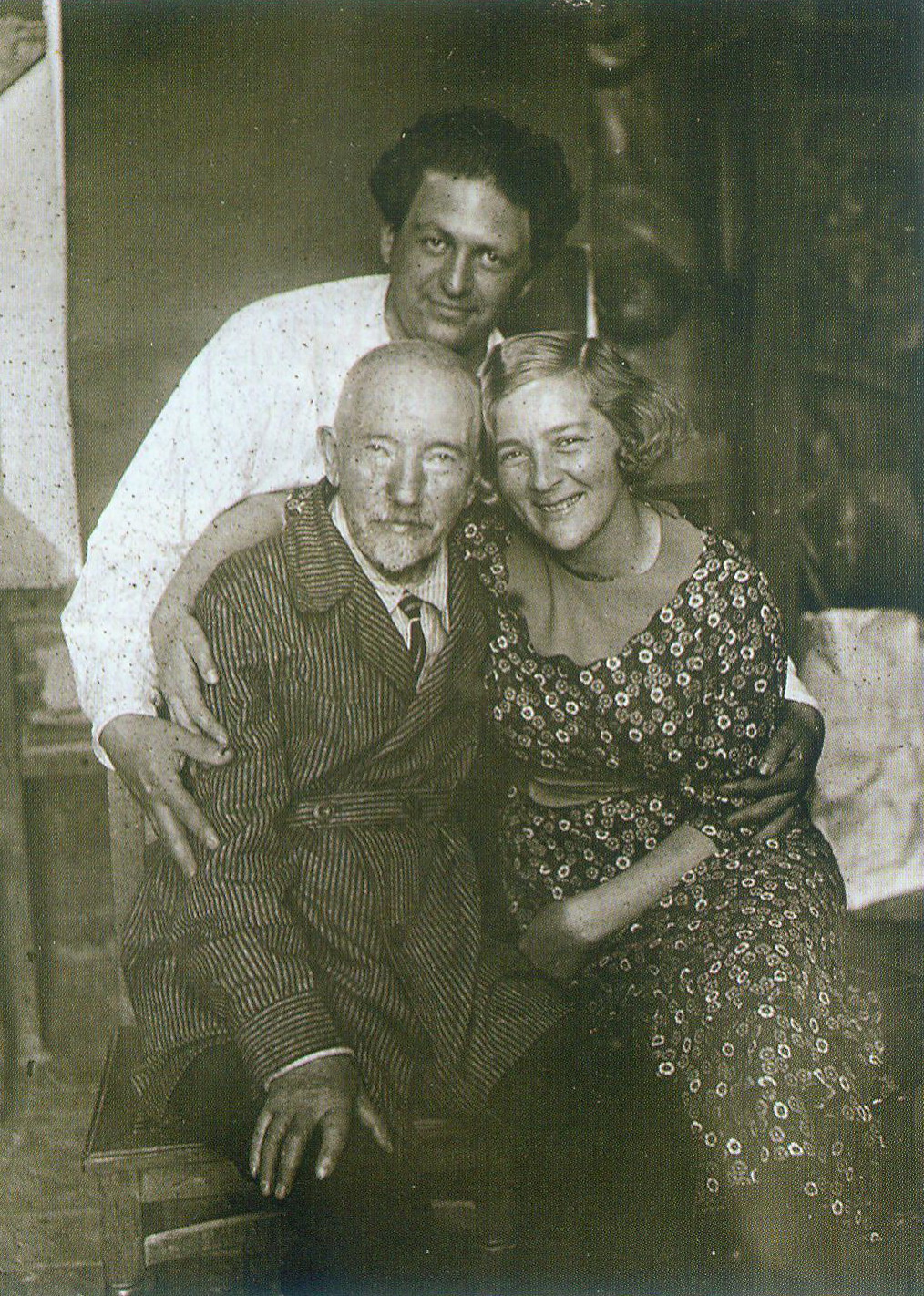 Давід Якерсон, Юдаль Пэн і Алена Кабішчар-Якерсон (1927–1929. Масква, ВАКМ). Крыніца ілюстрацыі: Мастацтва. – 2020. – № 2. – С. 28. 