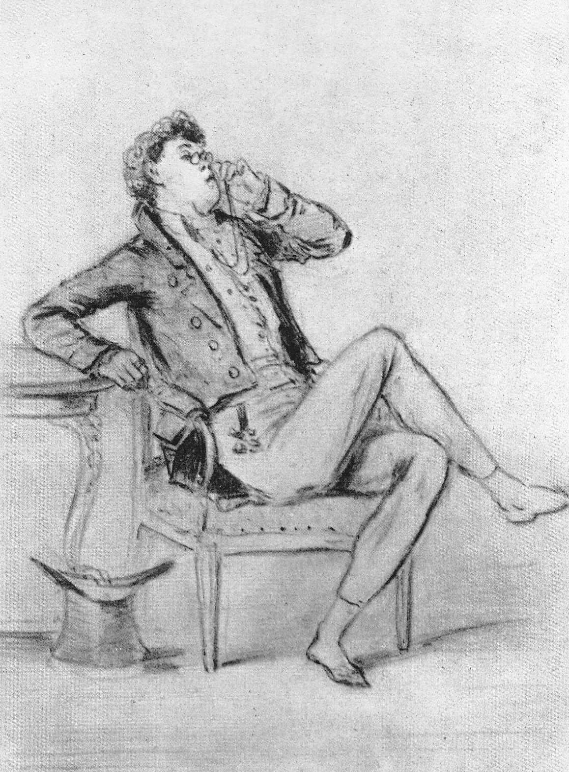 Ипполит Курагин (1866). Источник иллюстрации: Первые иллюстраторы произведений Л. Н. Толстого : [М. С. Башилов, Л. О. Пастернак. Альбом] / авт.-сост. Т. Поповкина, О. Ершова. – Москва, 1978. – С. 23.