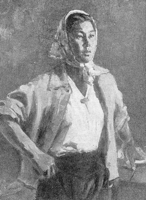 Валя Мукушева – трактористка (1963). Источник иллюстрации: Марк Клионский. Лев Народицкий. Петр Розин : [каталог выставки / выставка «Месяц у тружеников земли». – Москва, 1963]. – С. [9]. 