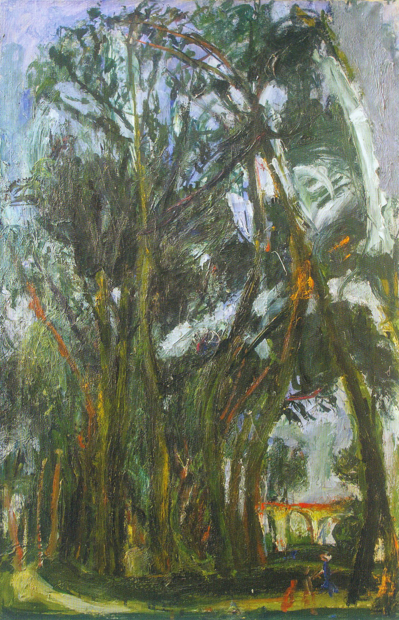 Вялікія лужкі ў Шартры каля віядука (каля 1934). Крыніца ілюстрацыі: Мастакі Парыжскай школы з Беларусі [Выяўленчы матэрыял] = Художники Парижской школы из Беларуси = Artists of the school of Paris of Belarusian origin : з карпаратыўнай калекцыі ААТ "Белгазпрамбанк", музейных і прыватных збораў : арт-праект : каталог выстаўкі 21.09.2012–14.01.2013 / [укладальнікі: Н. М. Усава, У. Р. Шчасны ; навуковы рэдактар Н. М. Усава ; аўтары ўступных артыкулаў: У. І. Пракапцоў і інш.]. – 2-е выд., дапоўненае і перапрацаванае. – Мінск, 2012. – С. 113. 