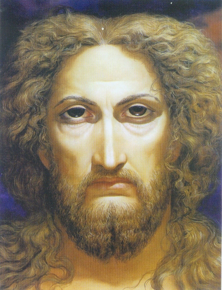 А.А. Исачёв "Иисус Христос" (1983–1984). Источник иллюстрации: Восхождение на Голгофу : жизнь и смерть художника Александра Исачева / Игорь Осинский. – Минск : Парадокс, 2015. – С. 11 вклейки между с. 96–97.