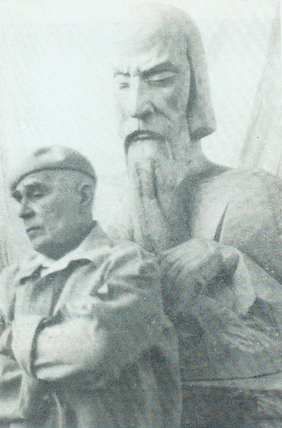 Аляксандр Грубэ ў майстэрні. Крыніца ілюстрацыі: Мастацтва. – 1985. – № 2. – С. 64.