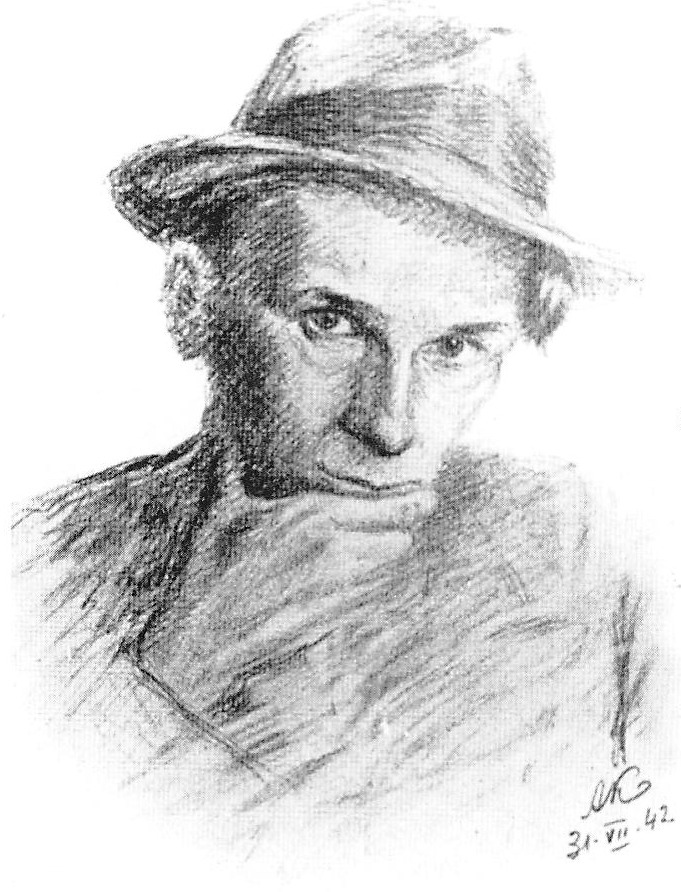 Аўтапартрэт (1942). Крыніца ілюстрацыі: Мастак Антон Карніцкі : гісторыка-краязнаўчы і мастацтвазнаўчы нарыс / Сяргей Чыгрын. – Мінск, 2009. – С. 1 уклейкі паміж с. 26–27.