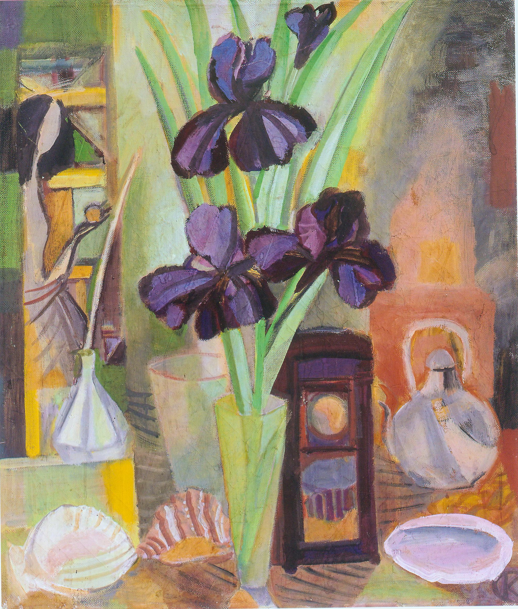 Ирисы (1999). Источник иллюстрации: Светлана Каткова. Живопись, графика, декоративно-прикладное искусство [Изоматериал] / [составитель В. Степаненко ; фото: Н. Ботвинник]. – Минск, 2017. – С. 48.
