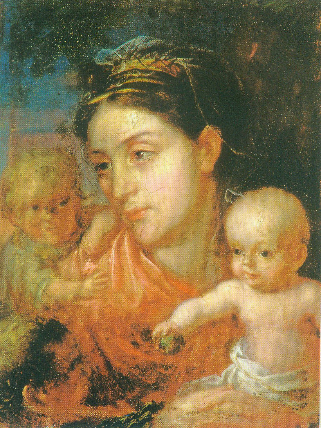 Партрэт жонкі мастака з дзецьмі (1834). Крыніца ілюстрацыі: Валенцій Ваньковіч = Валентий Ванькович = Valenty Vankovich : [альбом / аўтар тэксту і складальнік Н. В. Сычова]. – 2-е выд. – Мінск, 2012. – С. [23].