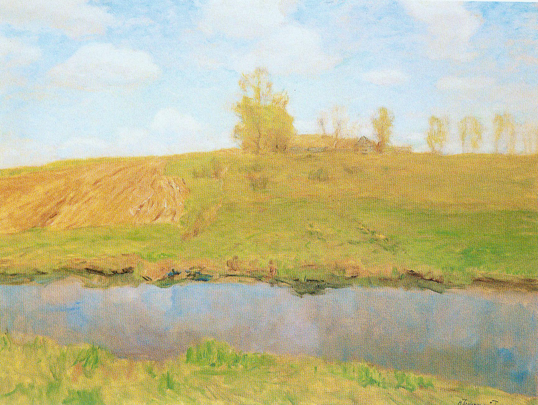 Беларусь. Пачатак лета (1947). Крыніца ілюстрацыі: Вітольд Бялыніцкі-Біруля = Витольд Бялыницкий-Бируля = Vitold Byalynitsky-Birulya : [альбом / аўтар тэксту і складальнік У. І. Пракапцоў]. – Мінск, 2020. – С. 145.