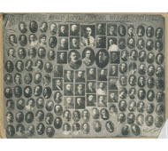 Першы выпуск філфака БДУ (1925). Крыніца ілюстрацыі: Архіўныя матэрыялы Нацыянальнай бібліятэкі Беларусі.