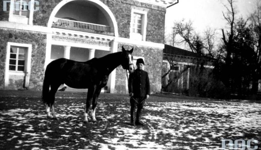 Стайня ў пачатку ХХ ст. Крыніца ілюстрацыі: https://belkraj.by/blog/dvorcovo-parkovyy-ansambl-svyatopolk-chetvertinskih-v-poselke-zheludok