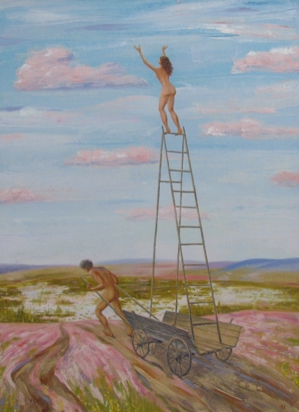 П.Д. Лукьяненко "К розовым облакам" (2009). Источник иллюстрации: http://plukyanenko.info/ru/?i=1