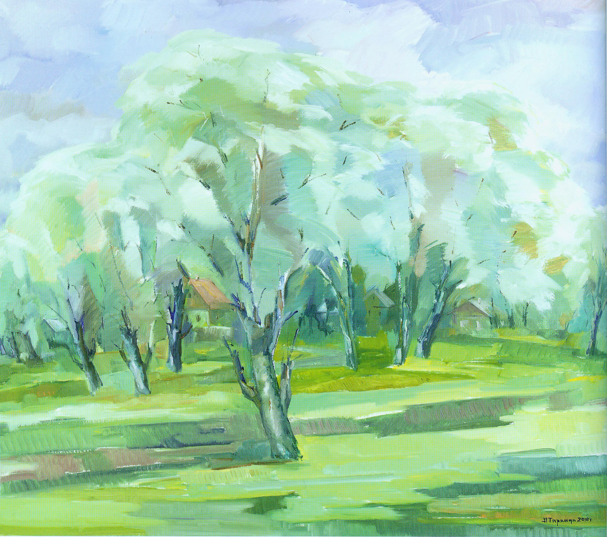 "Майская сюита" (2016). Источник иллюстрации: Николай Таранда. Живопись. Графика = Мікалай Таранда. Жывапіс. Графіка = Nikolay Taranda. Painting. Graphic / Белорусский союз художников ; предисловие М. Цыбульского]. – Минск, печ. 2017. – С. 30.