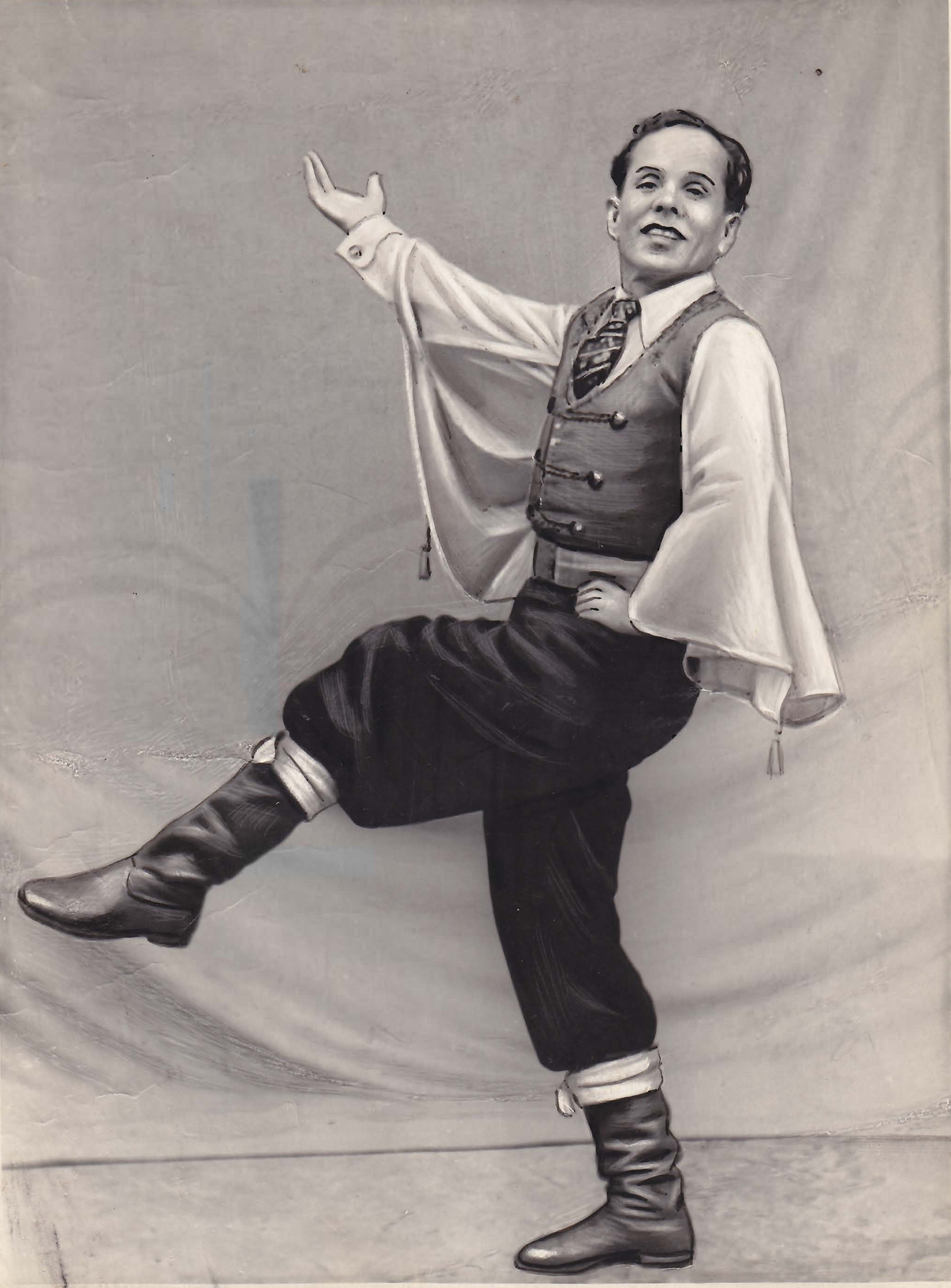 Янка Хвораст у танцы "Чардаш" (1954). Крыніца ілюстрацыі: https://csl.bas-net.by/news/one-news.asp?id=89828#gallery-15