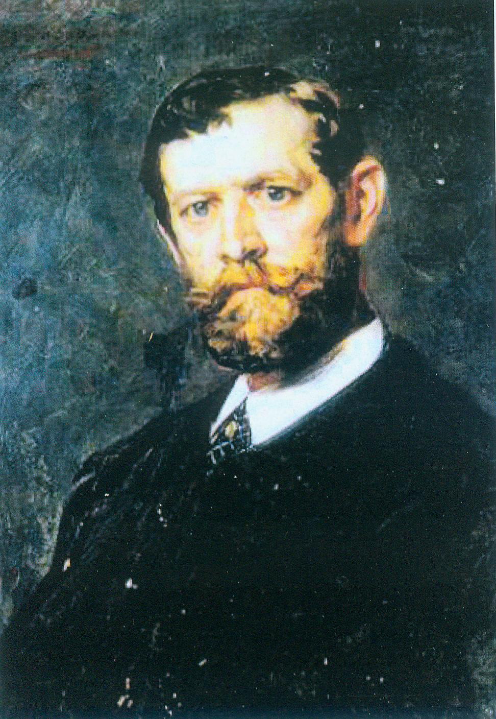 Аўтапартрэт. Крыніца ілюстрацыі: Мастакі з дынастыі Ромераў : жыццё і творчасць, родзічы і сябры / Іван Драўніцкі. – Паставы, 2013. – С. 2 каляр. уклейкі.