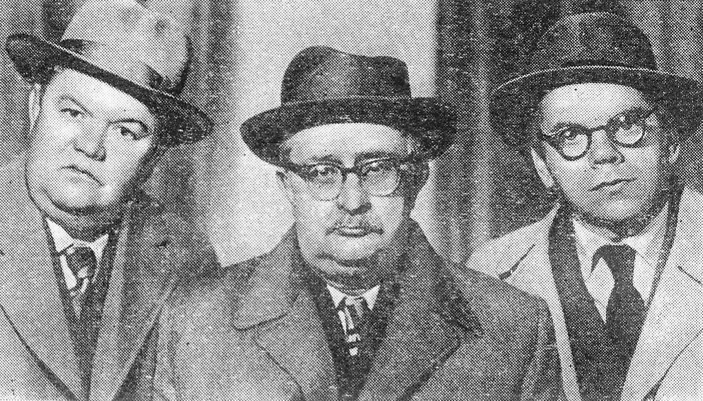 Злева направа: Кампазітары Р.К. Пукст, Я.К. Цікоцкі, П.П. Падкавыраў (1959). Крыніца ілюстрацыі: Пётр Падкавыраў / Д. Жураўлёў. – Мінск, 1971. – С. 80.