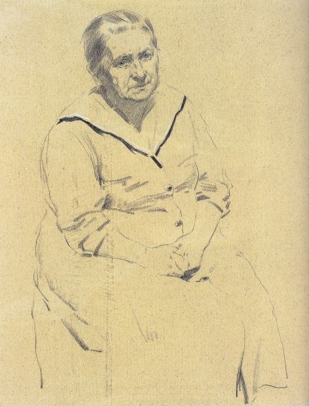 М. Данциг "Мама" (1959). Источник иллюстрации: Май Данциг. Живопись, графика [Изоматериал] = Mai Dantsig. Painting, graphics : [альбом / автор вступительной статьи Н. Селицкая ; фото: Е. Колчев, Д. Козлов, А. Спринчан]. – Минск, 2016. – С. 206.