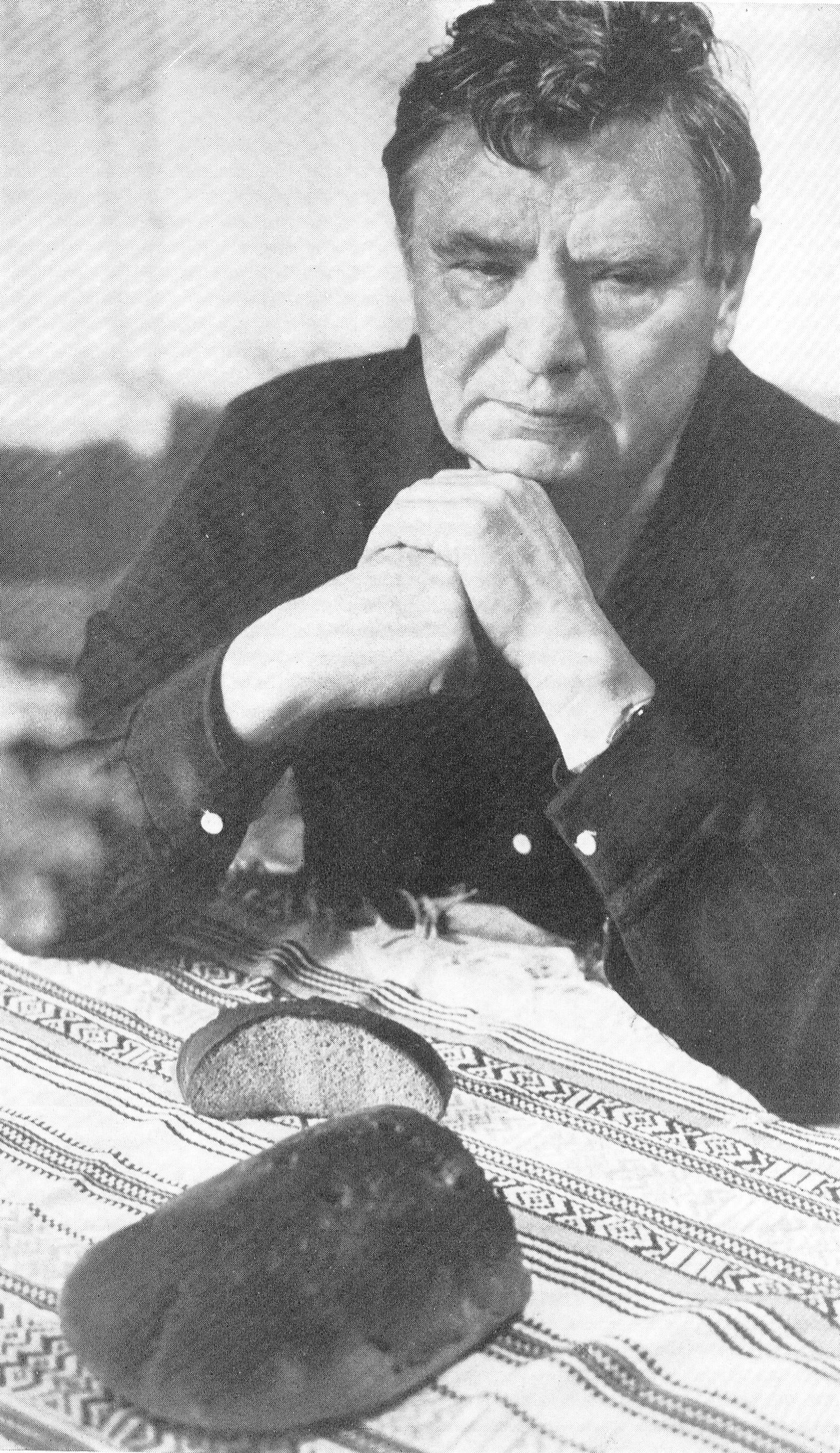 Мой хлеб надзённы... (1981). Крыніца ілюстрацыі: Максім Танк = Максим Танк : [фотаальбом / фота У. А. Крука і інш. ; аўт. тэксту В. П. Рагойша]. – Мінск, 1985. – С. 85.