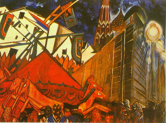 Эскиз декорации к мимодраме "Подлость" (1922). Источник иллюстрации: Лев Бакст : Живопись. Графика. Театрально-декоративное искусство : [Альбом] / [автор текста и составитель С.В. Голынец]. – Москва : Изобразительное искусство, 1992. – 239 с.