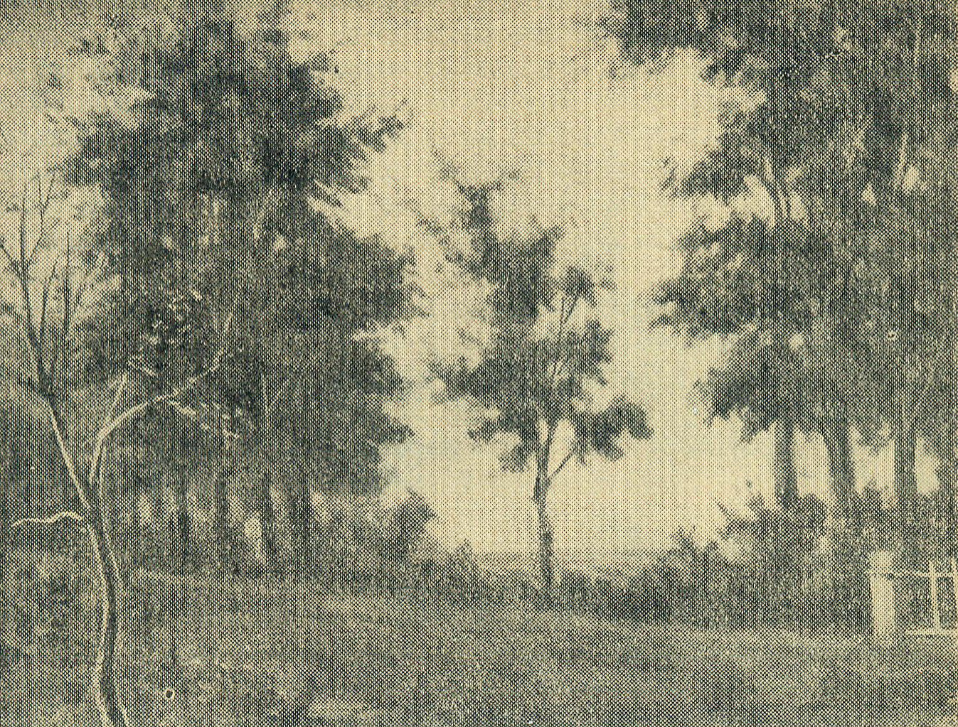 Б. Звінагродскі. Раніца ў парку. 1945. Крыніца ілюстрацы: Выставка произведений художника Звиногродского Б.Ф. / Союз сов. худож. Белорусской ССР, Белорус. отд. худож. фонда СССР. – Минск, 1956. – С. [29].