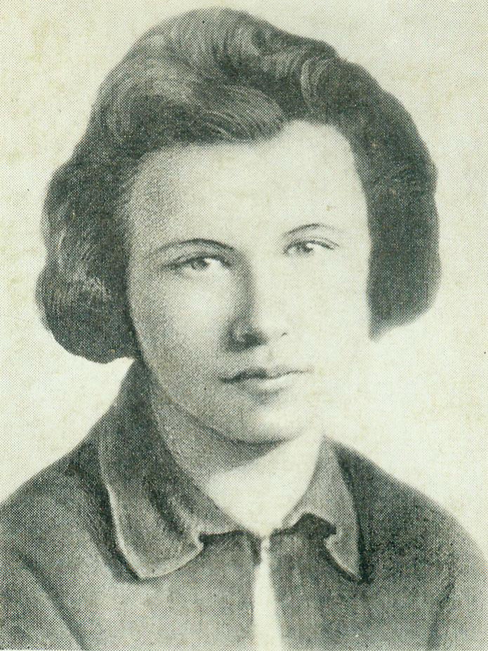 Вера Хоружая в юности. Источник иллюстрации: В. З. Хоружая : [фотоальбом / автор текста И. Г. Новиков ; фотографии К. Л. Дробова, Е. Ф. Коктыша]. – Минск, 1977. – 1-я с. обложки.