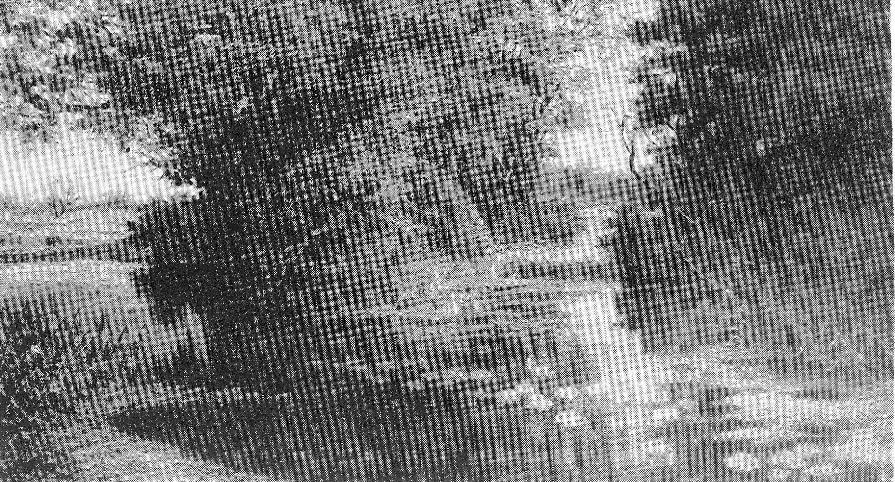 На рацэ Свіслач (1953). Крыніца ілюстрацыі: Уладзімір Мікалаевіч Кудрэвіч [Выяўленчы матэрыял] / аўтар тэксту Ф. Лейтман. – Мінск, 1958. – С. 43. 