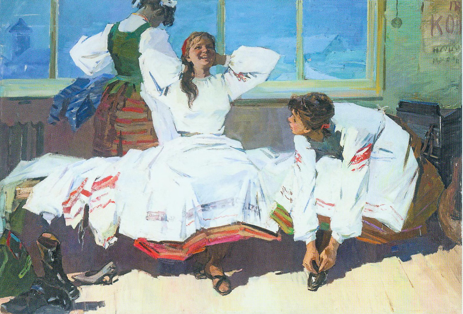 Перад канцэртам (1967). Крыніца ілюстрацыі: Раіса Кудрэвіч [Выяўленчы матэрыял] = Раиса Кудревич = Raisa Kudrevich : [альбом / аўтар тэксту і складальнік: В. І. Вайцахоўская [г. зн. В. У. Вайцэхоўская] ; пераклад на англійскую мову: А. В. Валасач]. – Мінск, 2017. – С. 68.