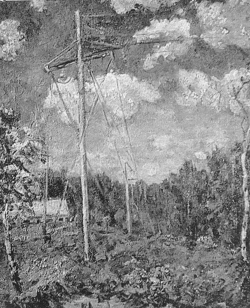 Высокае напружанне (1974). Крыніца ілюстрацыі: Лі Соф'я Дзмітрыеўна : каталог выстаўкі твораў мастака / [прадмова У. Бойкі]. – Мінск, 1975. – С. [17].