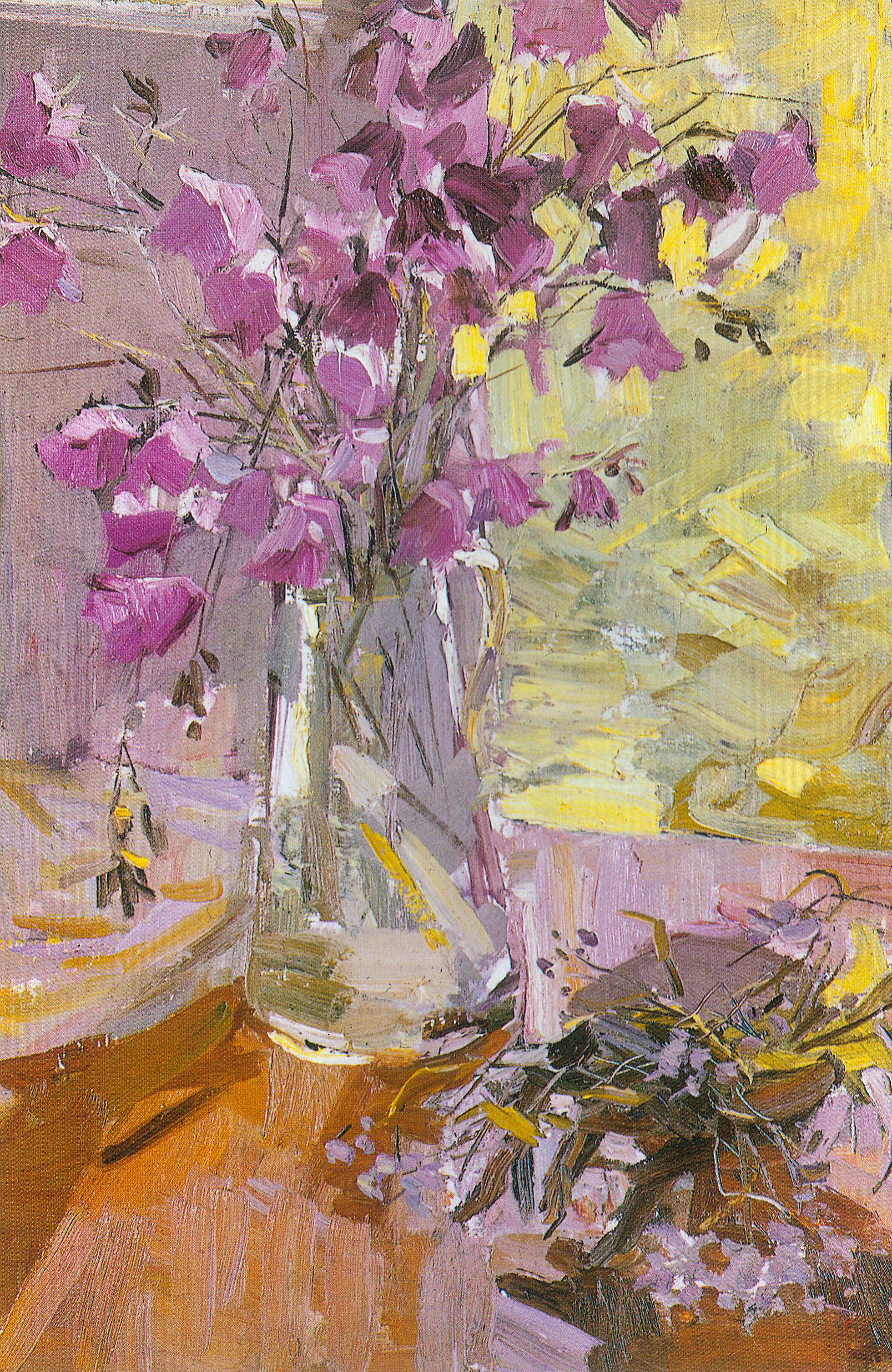 Лесные колокольчики. Источник иллюстрации: Адольф Гугель. Раиса Кудревич = Adolf Gugel. Raisa Kudrevich : Каталог / авт. и сост.: В. Старовойтов, В. Загородний ; авт. вступ. ст. : Л. Соловей. – Минск, 1994. – С. [89].