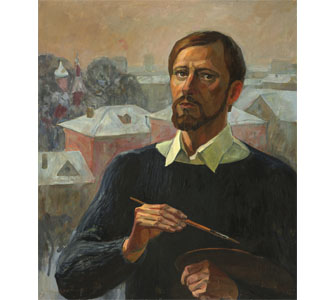 Аўтапартрэт (1973). Ілюстрацыя прадастаўлена жонкай мастака.