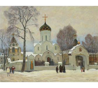 Раніца Свята-Елісавецінскага жаночага манастыра (2012). Ілюстрацыя прадастаўлена жонкай мастака.