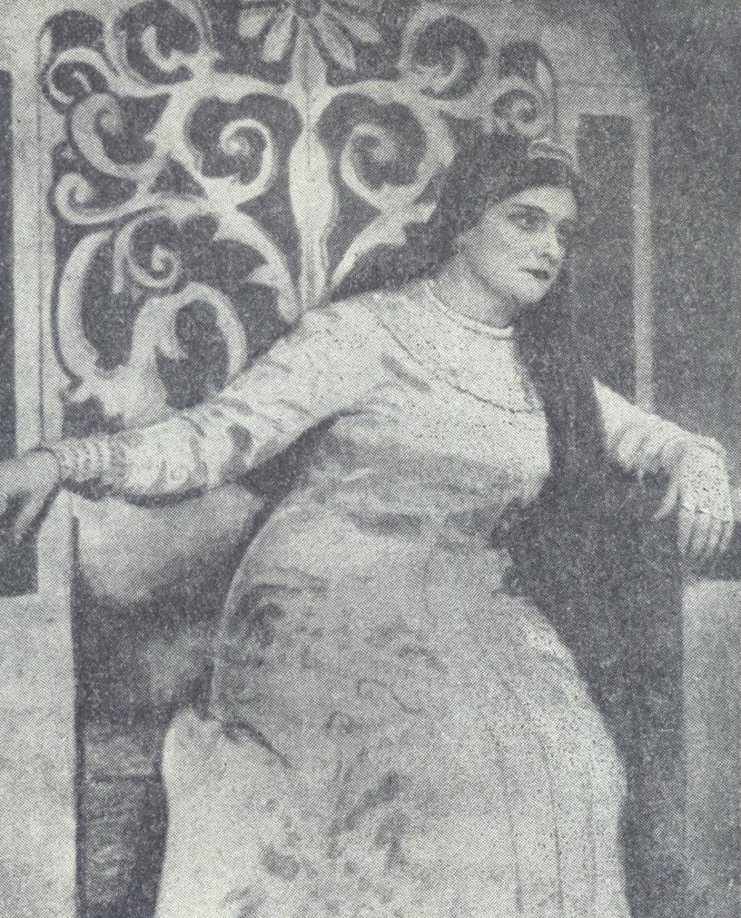 Лариса Алексеева в роли Марфы в опере "Царская невеста" Н. Римского-Корсакова. Источник иллюстрации: Белорусский государственный ордена Ленина Большой театр оперы и балета / Б. С. Смольский. – Минск, 1963. – С. 27.