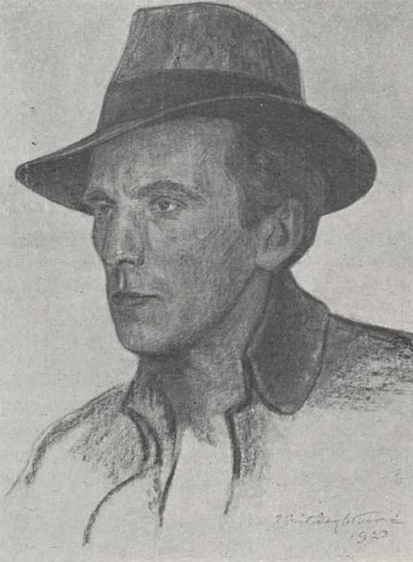 Францішак Аляхновіч. Крыніца ілюстрацыі: Дрыгва : драматычны эскіз у 6 абразах : з партрэтам аўтара / Францішак Аляхновіч. – Вільня, 1925. – Уклейка паміж с. 4–5.