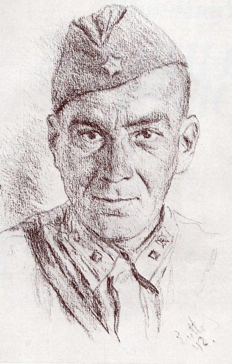 Партрэт Хвядоса Шынклера (1942). Крыніца ілюстрацыі: Апошні рэйс / Хвядос Шынклер ; [укладанне, падрыхтоўка тэкстаў, уступны артыкул і каментарыі А. Лысенка ; рэдкалегія: С. Грахоўскі і інш.]. – Мінск, 1984. – Франтыспіс.