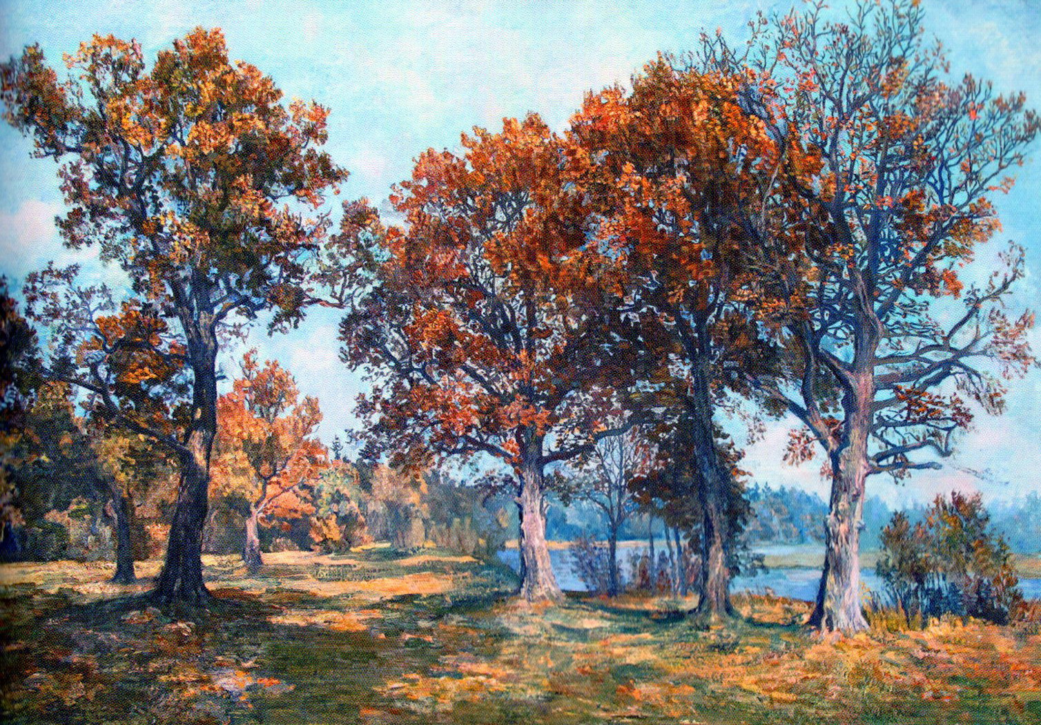 Бервянец. Восень (1986–1989). Крыніца ілюстрацыі: Уладзімір Сулкоўскі = Владимир Сулковский = Uladzimir Sulkowski / [аўтар тэксту і складальнік С. І. Анэйка]. – Мінск, 2020. – С. 35.