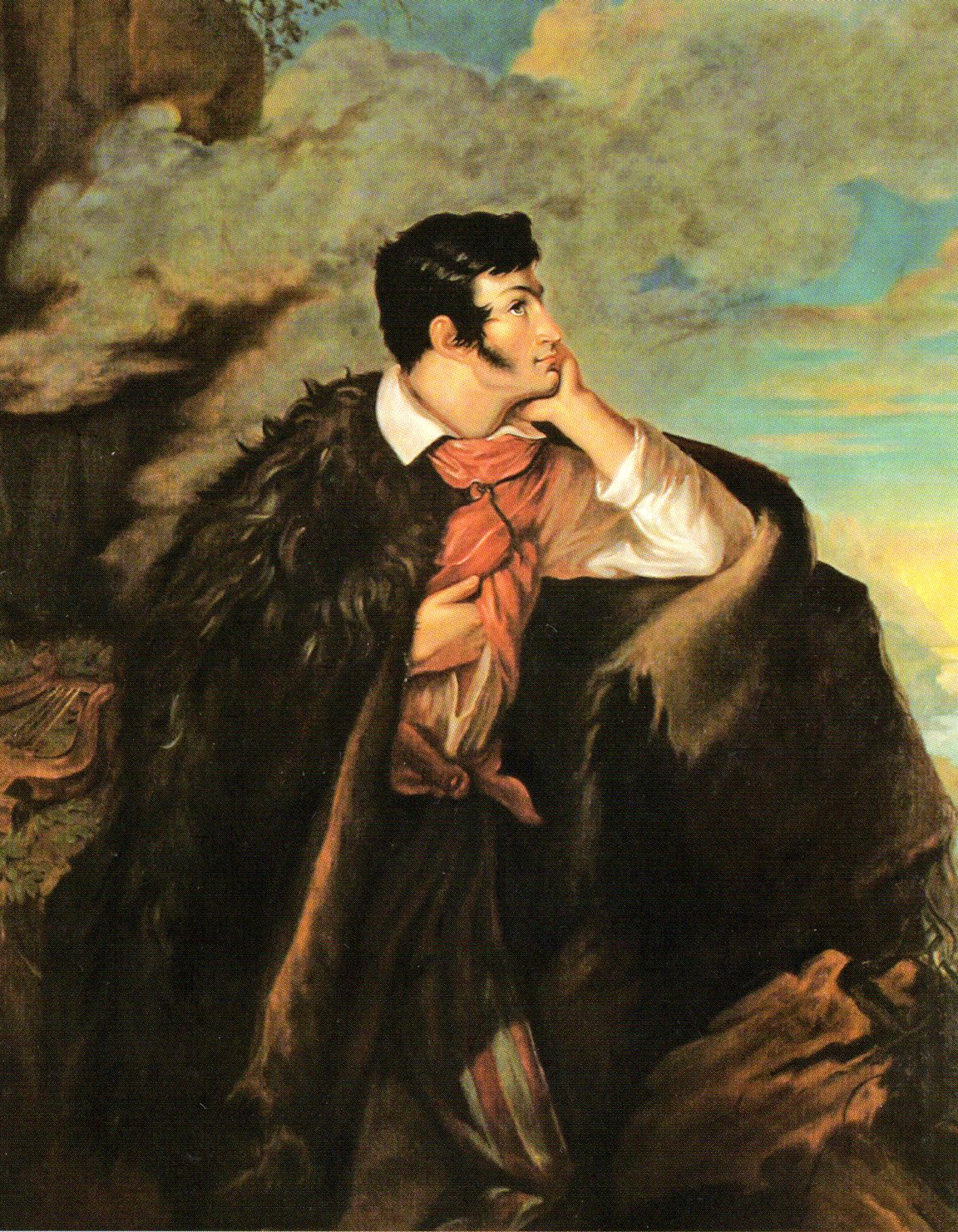 Партрэт Адама Міцкевіч на скале Аю-Даг (1828). Крыніца ілюстрацыі: Валенцій Ваньковіч = Валентий Ванькович = Valenty Vankovich : [альбом / аўтар тэксту і складальнік Н. В. Сычова]. – 2-е выд. –  Мінск, 2012. – С. [13].