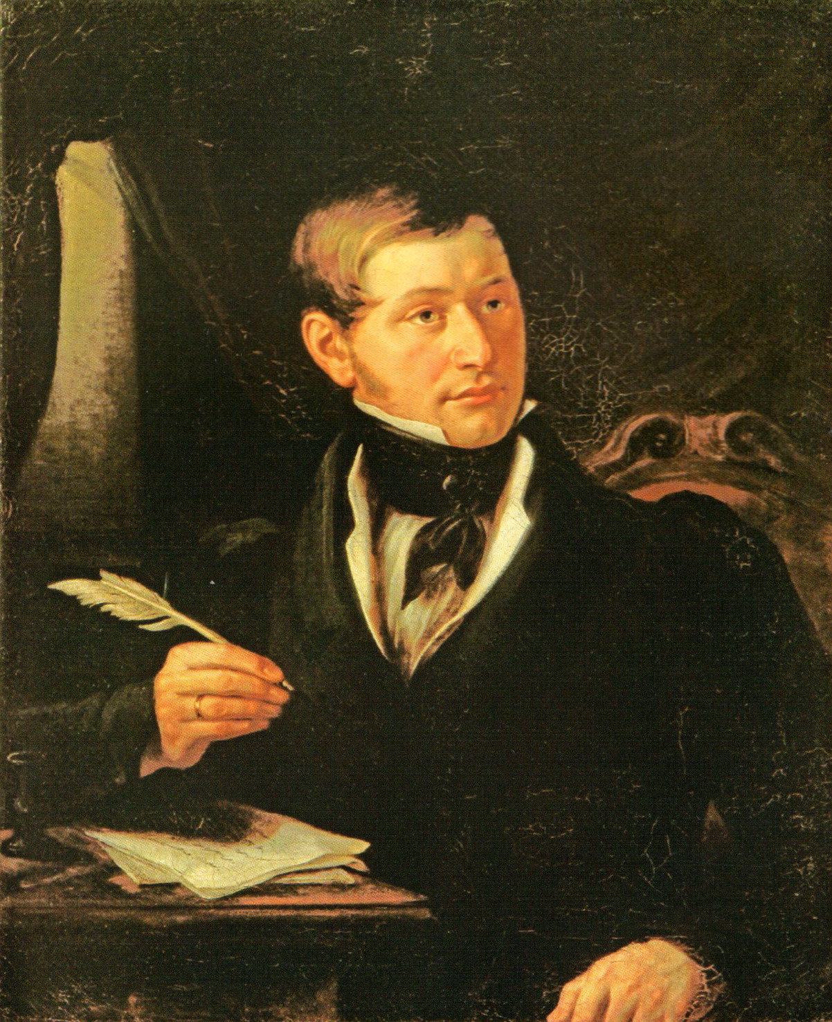 Партрэт Анджэя Тавяньскага (1830-я гг.). Крыніца ілюстрацыі: Валенцій Ваньковіч = Валентий Ванькович = Valenty Vankovich : [альбом / аўтар тэксту і складальнік Н. В. Сычова]. – 2-е выд. – Мінск, 2012. – С. [31].