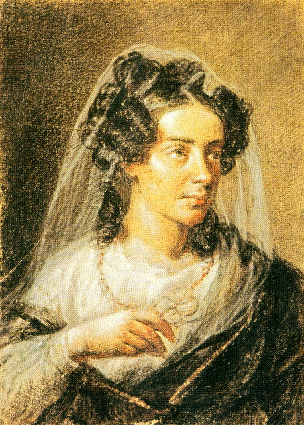 Партрэт сястры Станіславы Гарноўскай (1830-я гг.). Крыніца ілюстрацыі: Валенцій Ваньковіч = Валентий Ванькович = Valenty Vankovich : [альбом / аўтар тэксту і складальнік Н. В. Сычова]. – 2-е выд. – Мінск, 2012. – С. [34].